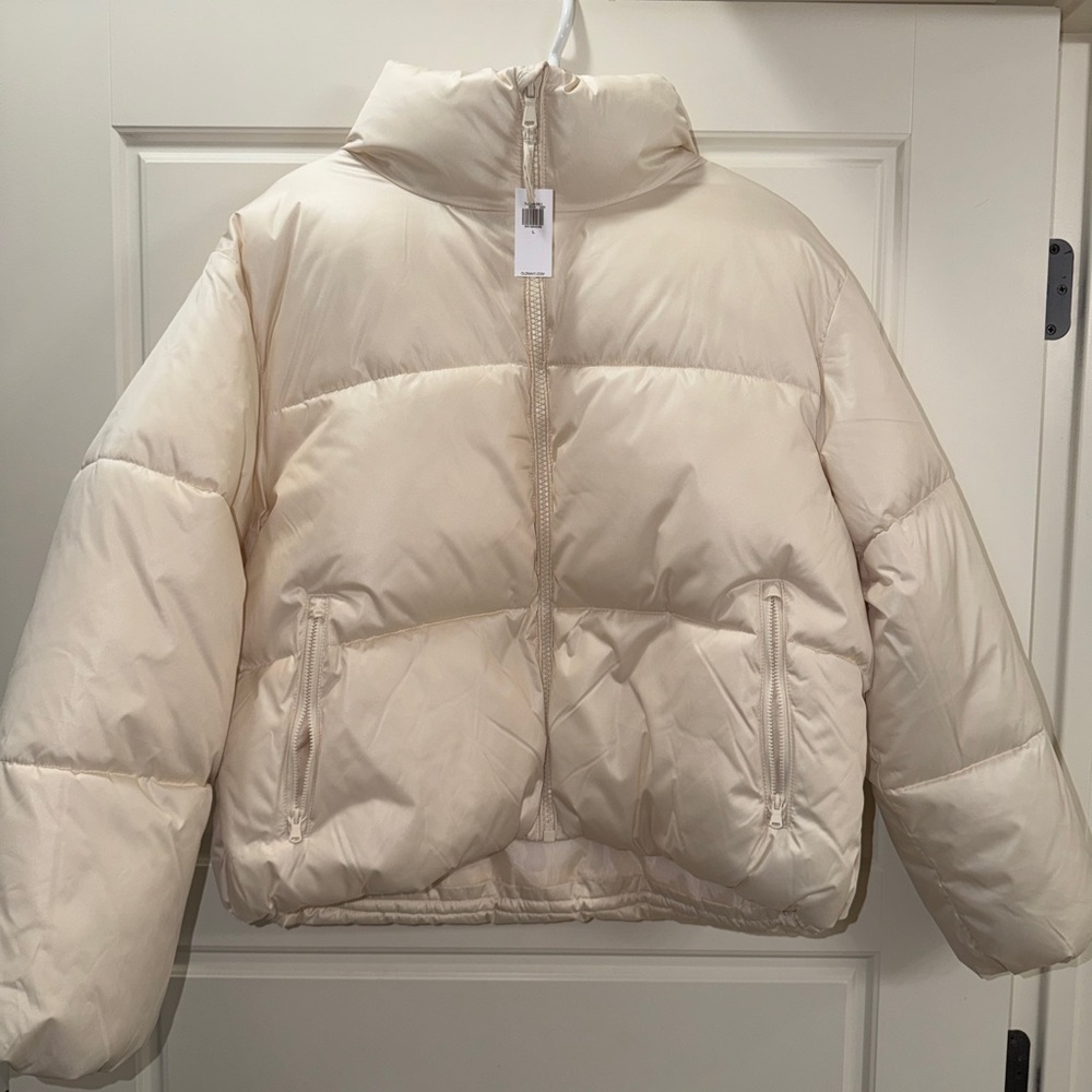 Old Navy Cream Puffer Jacket